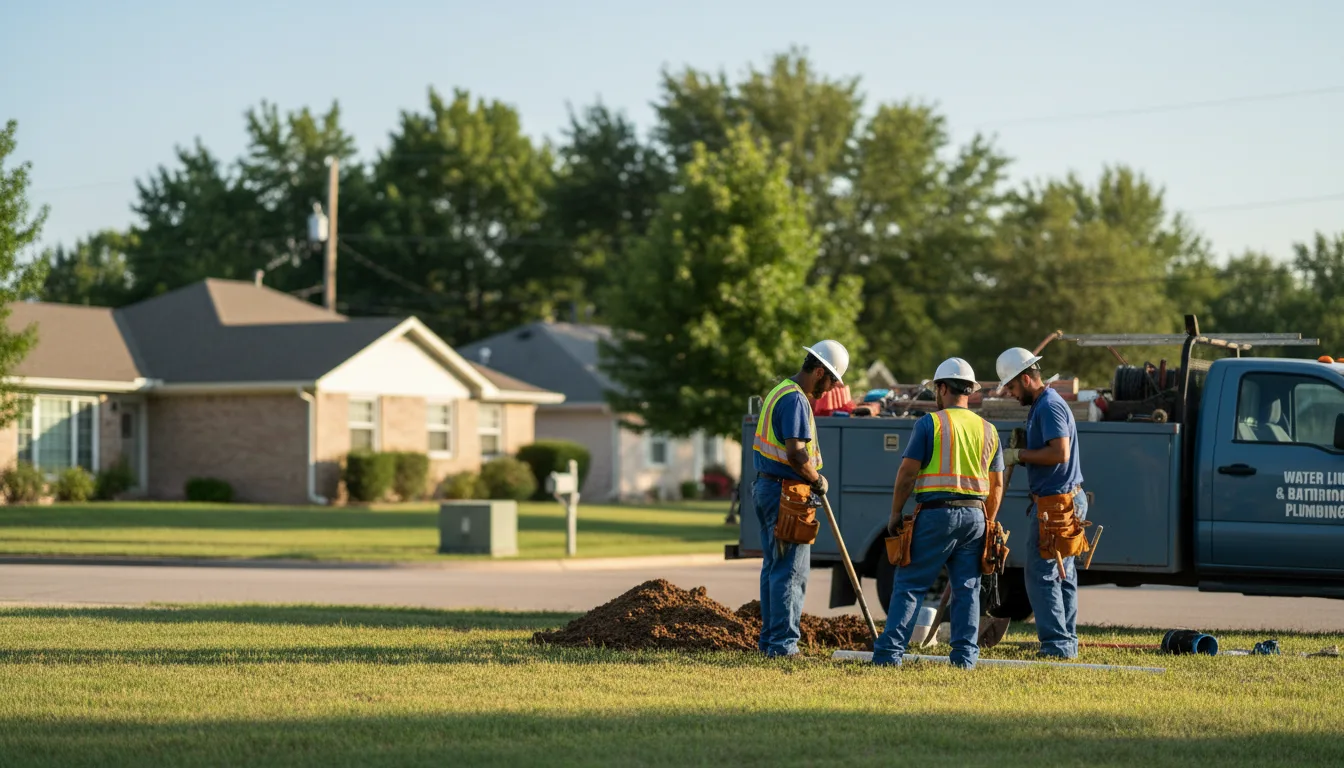 Residential water line and bathroom plumbing service in Paradis, LA